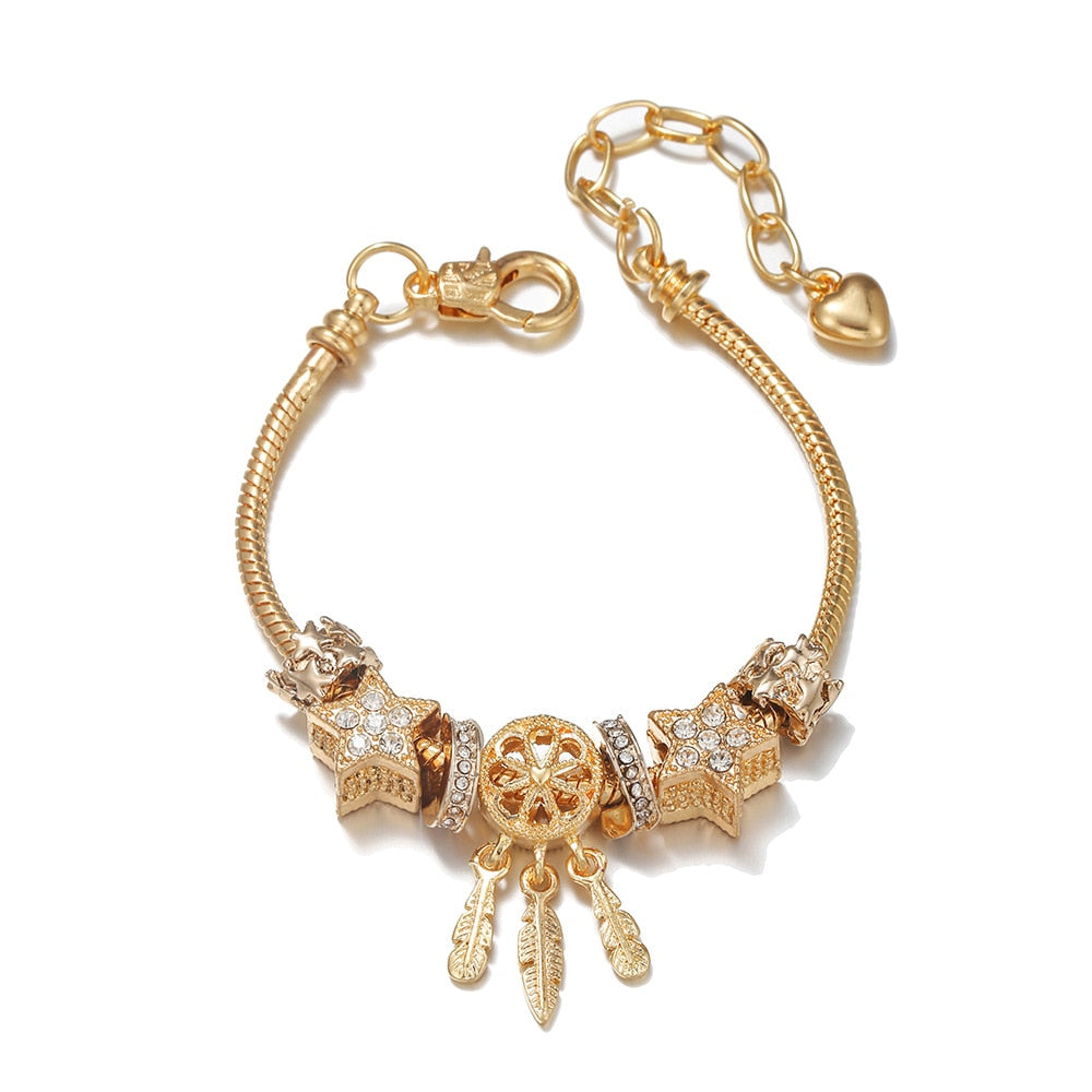 Dreamcatcher Charm Bracelet in 925 Sterling Silver