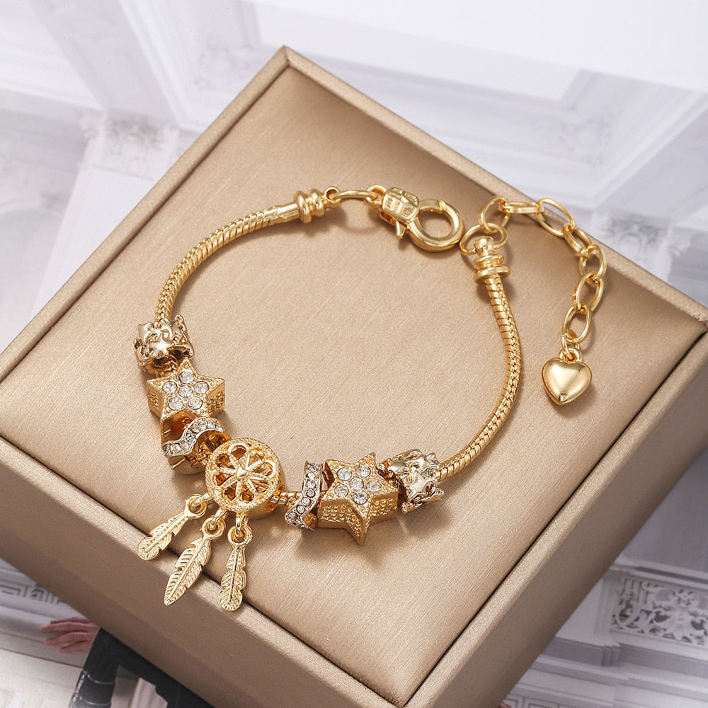 Dreamcatcher Charm Bracelet in 925 Sterling Silver