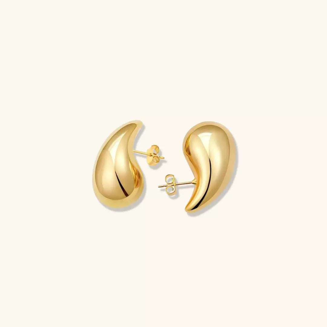 Gold & Silver Teardrop Earrings