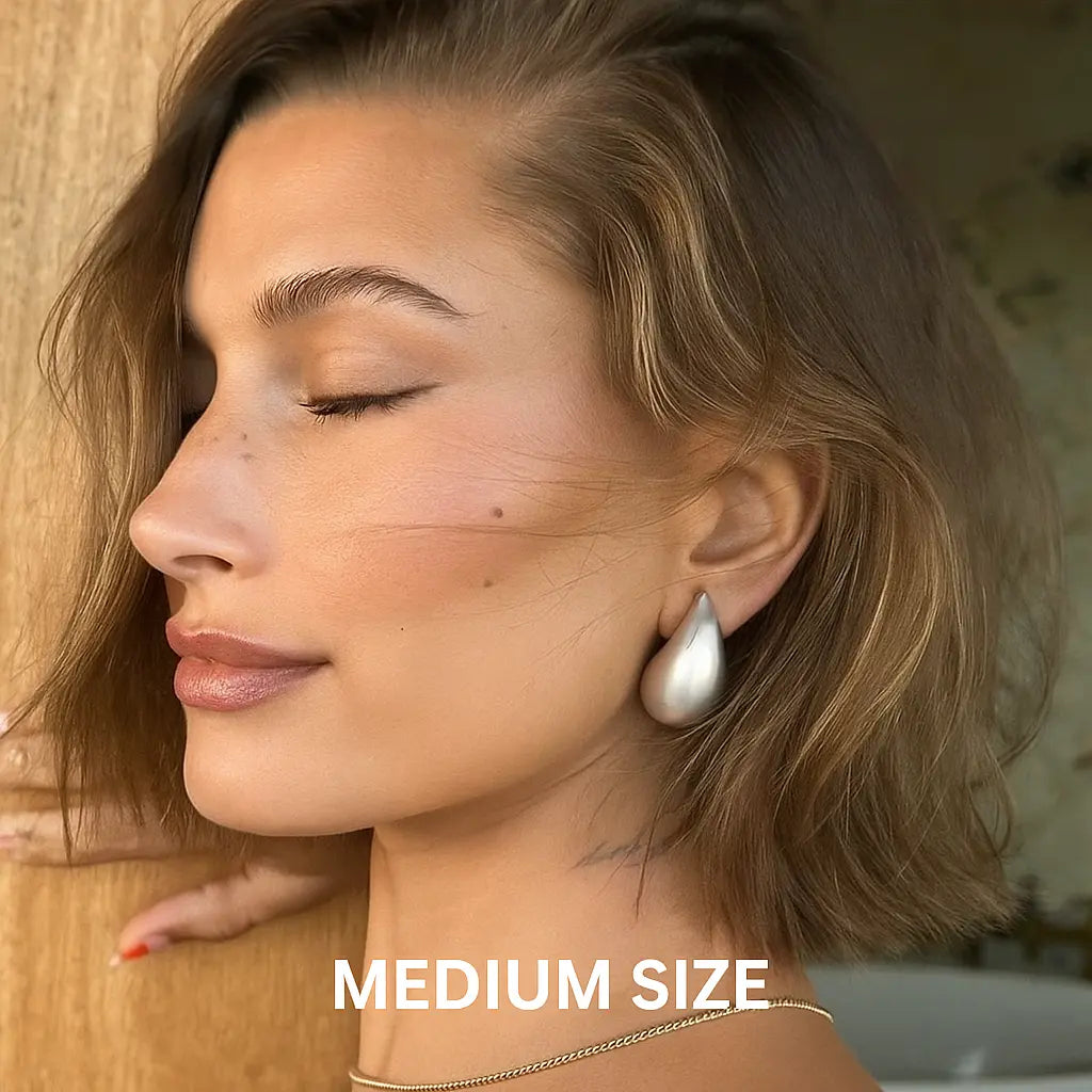 Gold & Silver Teardrop Earrings