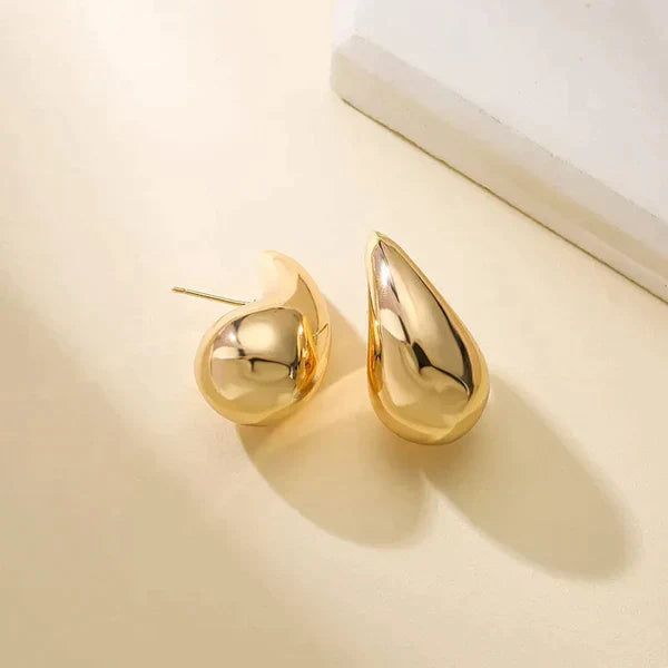 Gold & Silver Teardrop Earrings