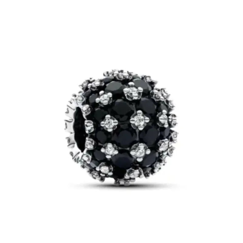 Elegant Round Charm Set in 925 Silver – Hearts, Stars & Flowers