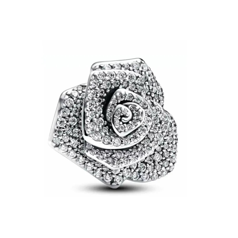 Elegant Round Charm Set in 925 Silver – Hearts, Stars & Flowers