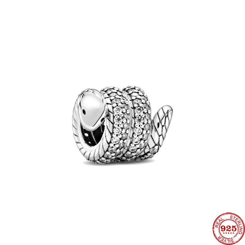 Elegant Round Charm Set in 925 Silver – Hearts, Stars & Flowers