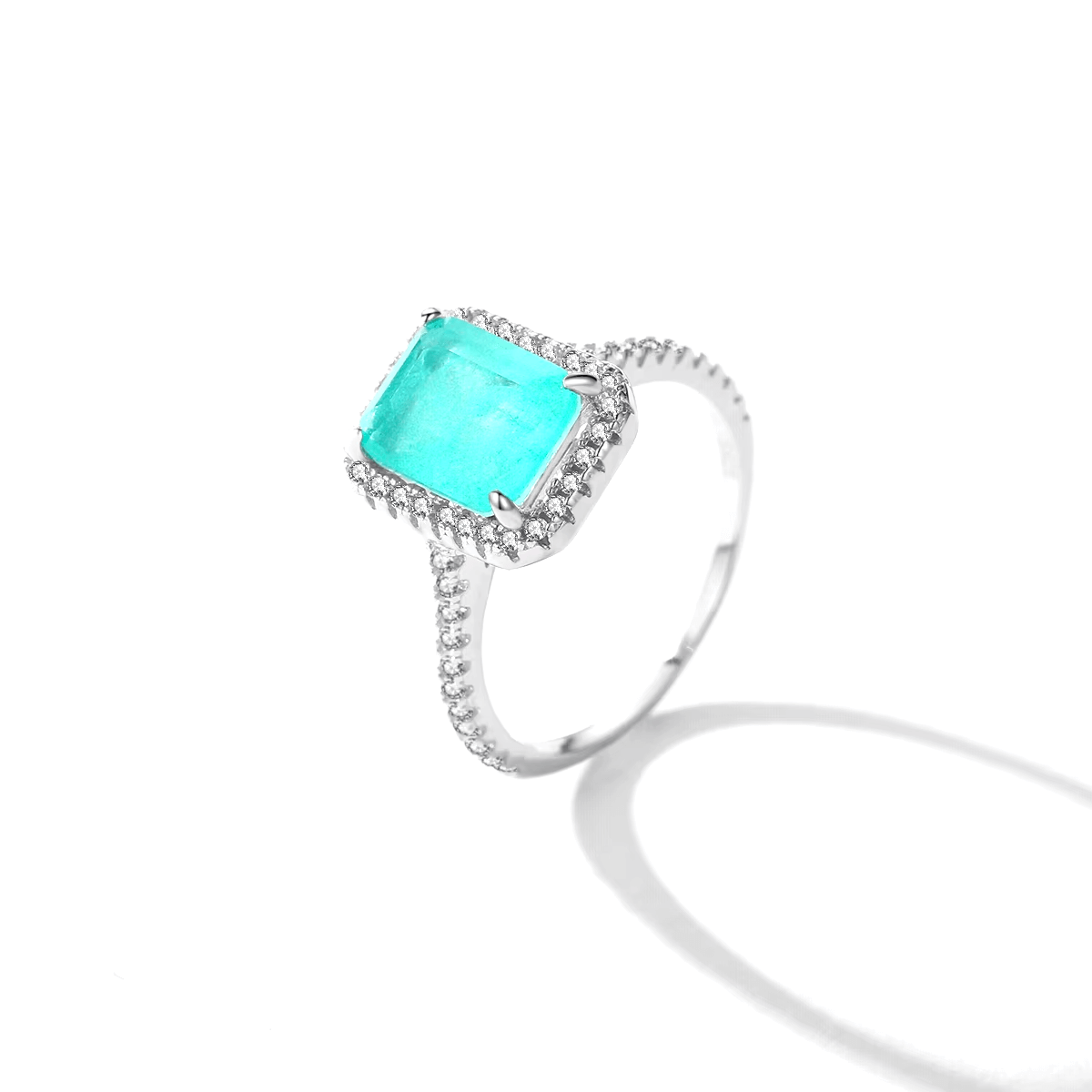 925 Sterling Silver Blue Tourmaline Ring