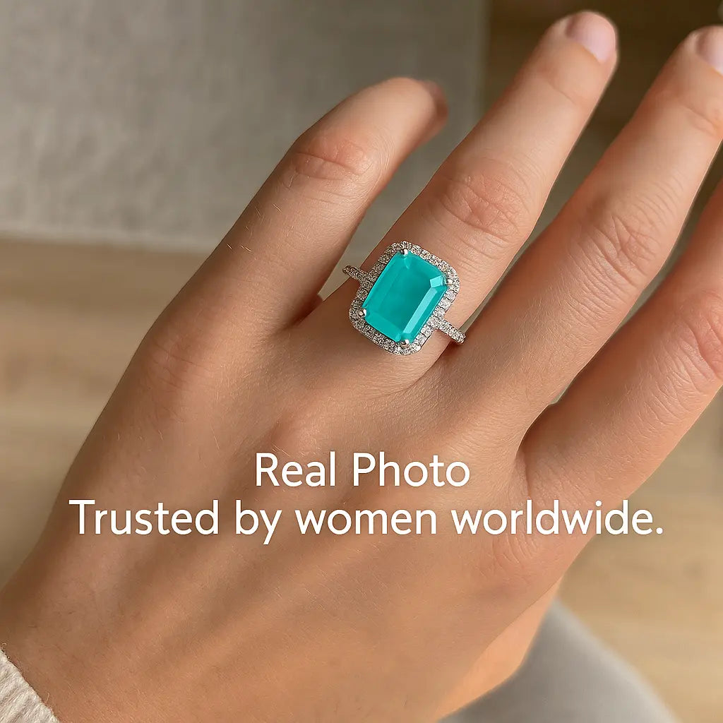 925 Sterling Silver Blue Tourmaline Ring