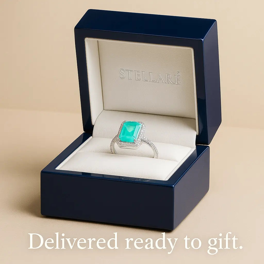 925 Sterling Silver Blue Tourmaline Ring