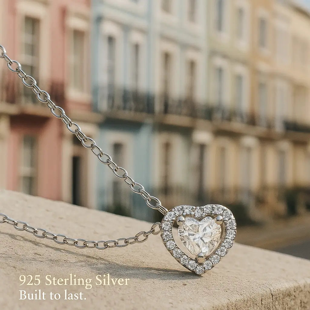 Brilliant Heart Necklace in 925 Silver