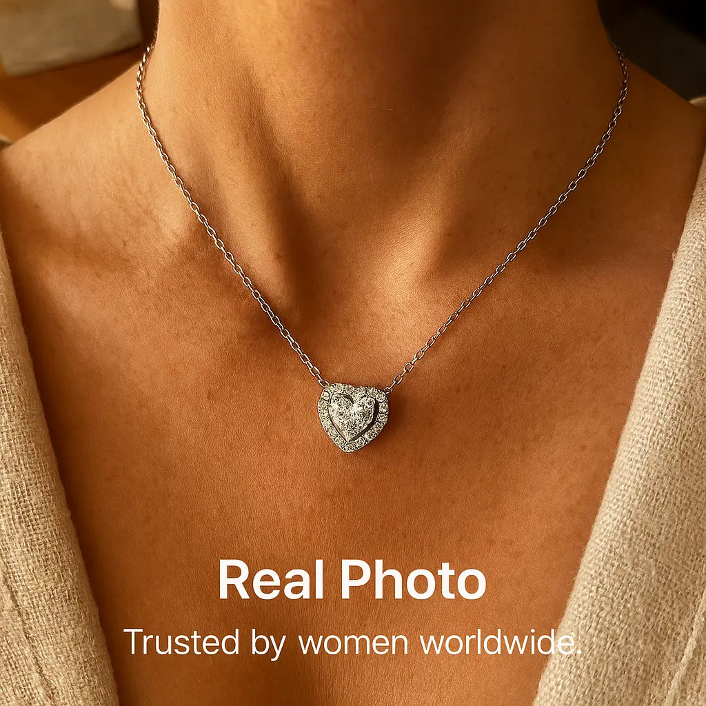 Brilliant Heart Necklace in 925 Silver