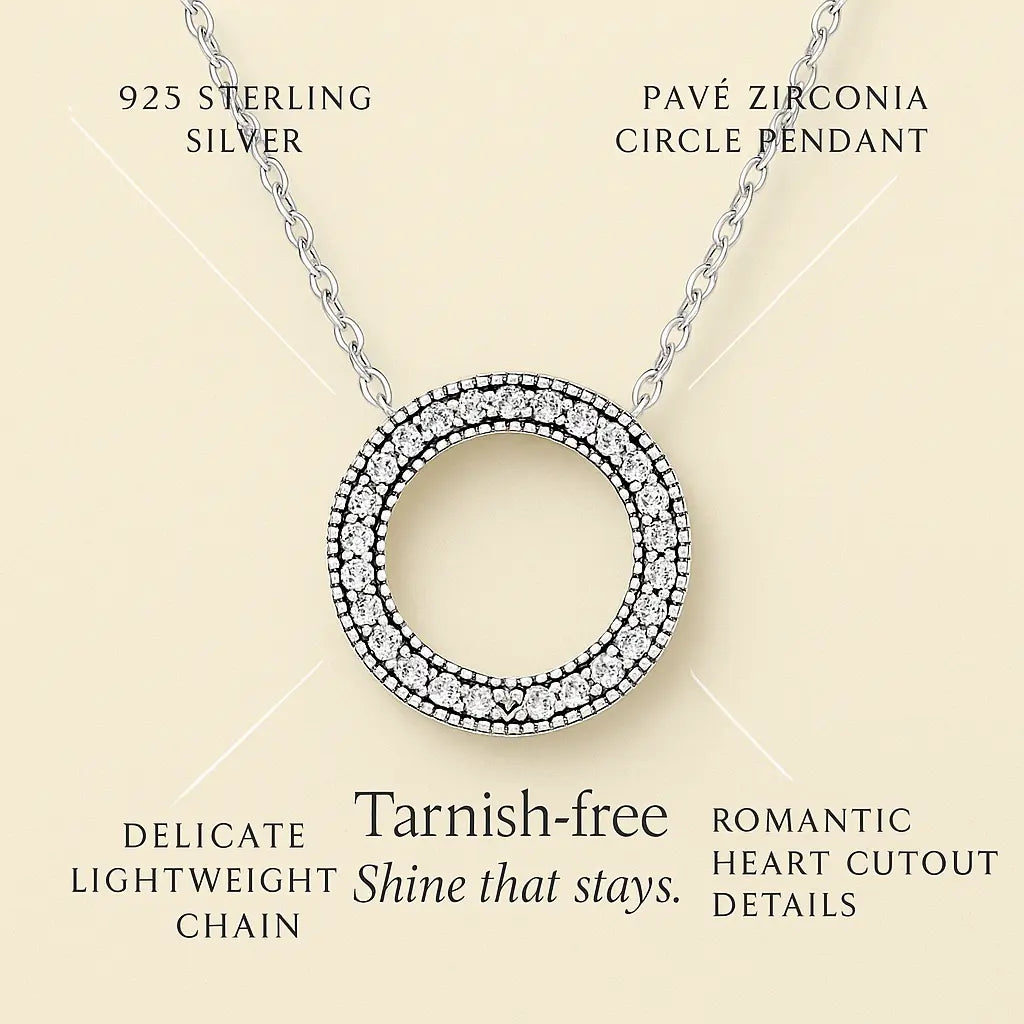Circle of Love Necklace in 925 Silver