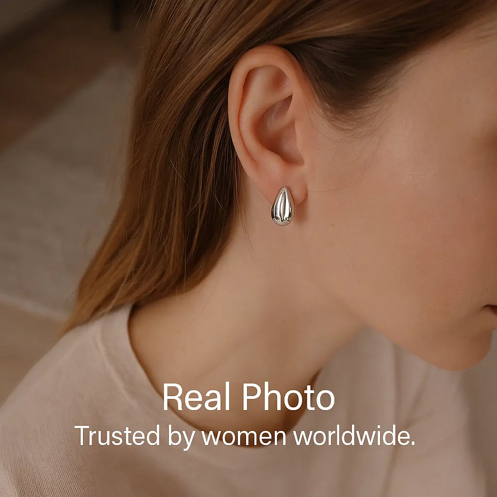 Silver Drop Earrings in 925 Silver
