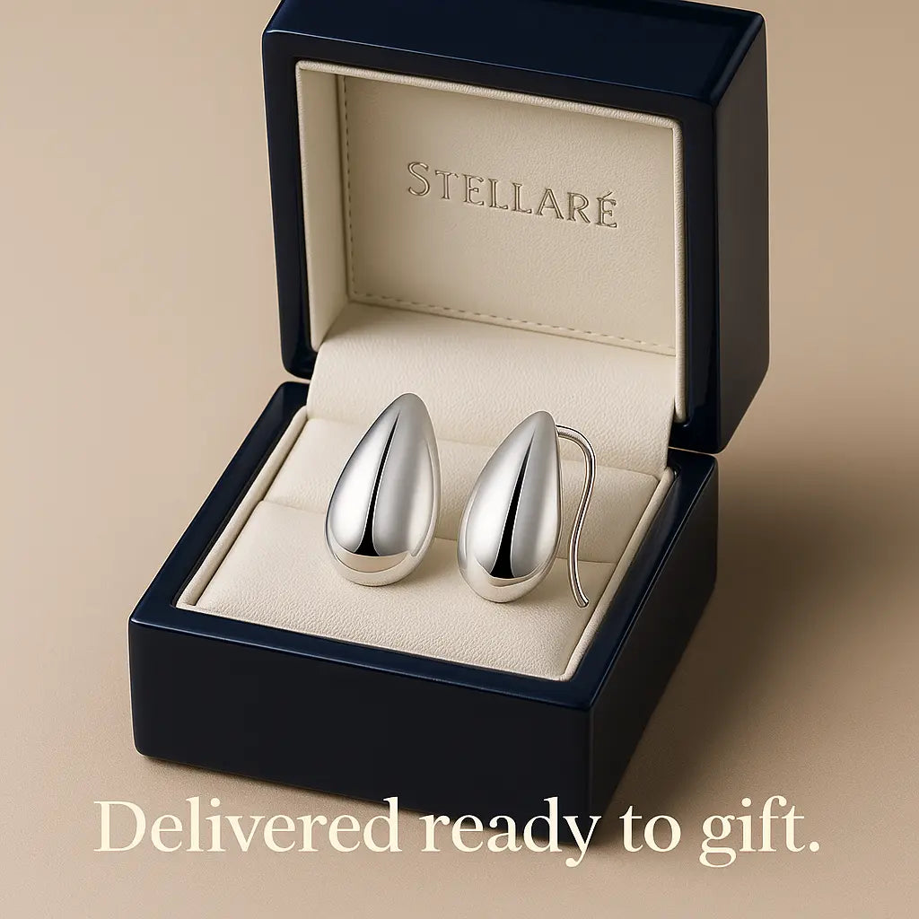 Silver Drop Earrings in 925 Silver