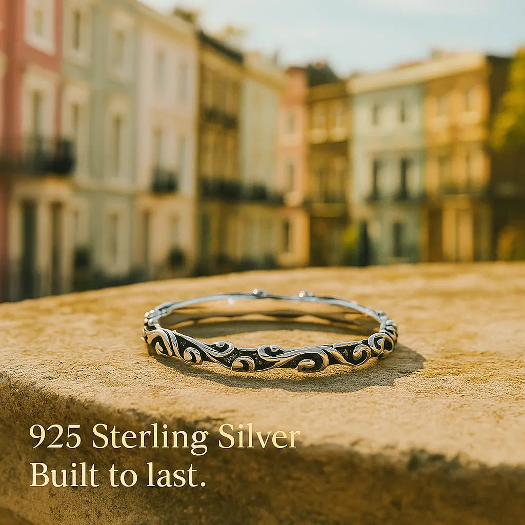 925 Sterling Silver Floral Ring Set