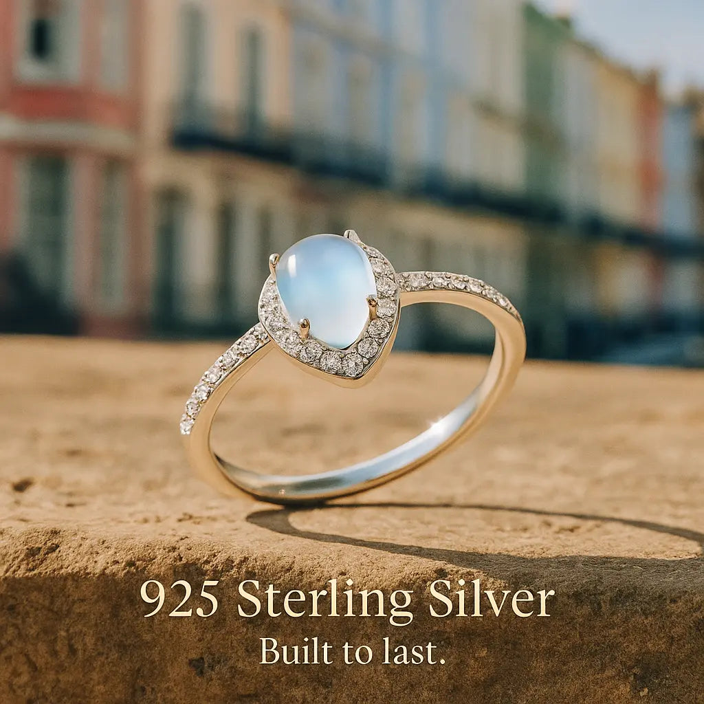 925 Sterling Silver Moonstone Ring