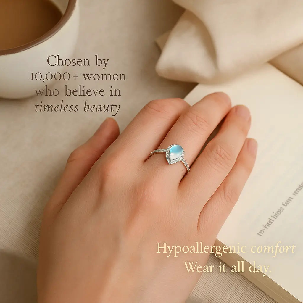 925 Sterling Silver Moonstone Ring