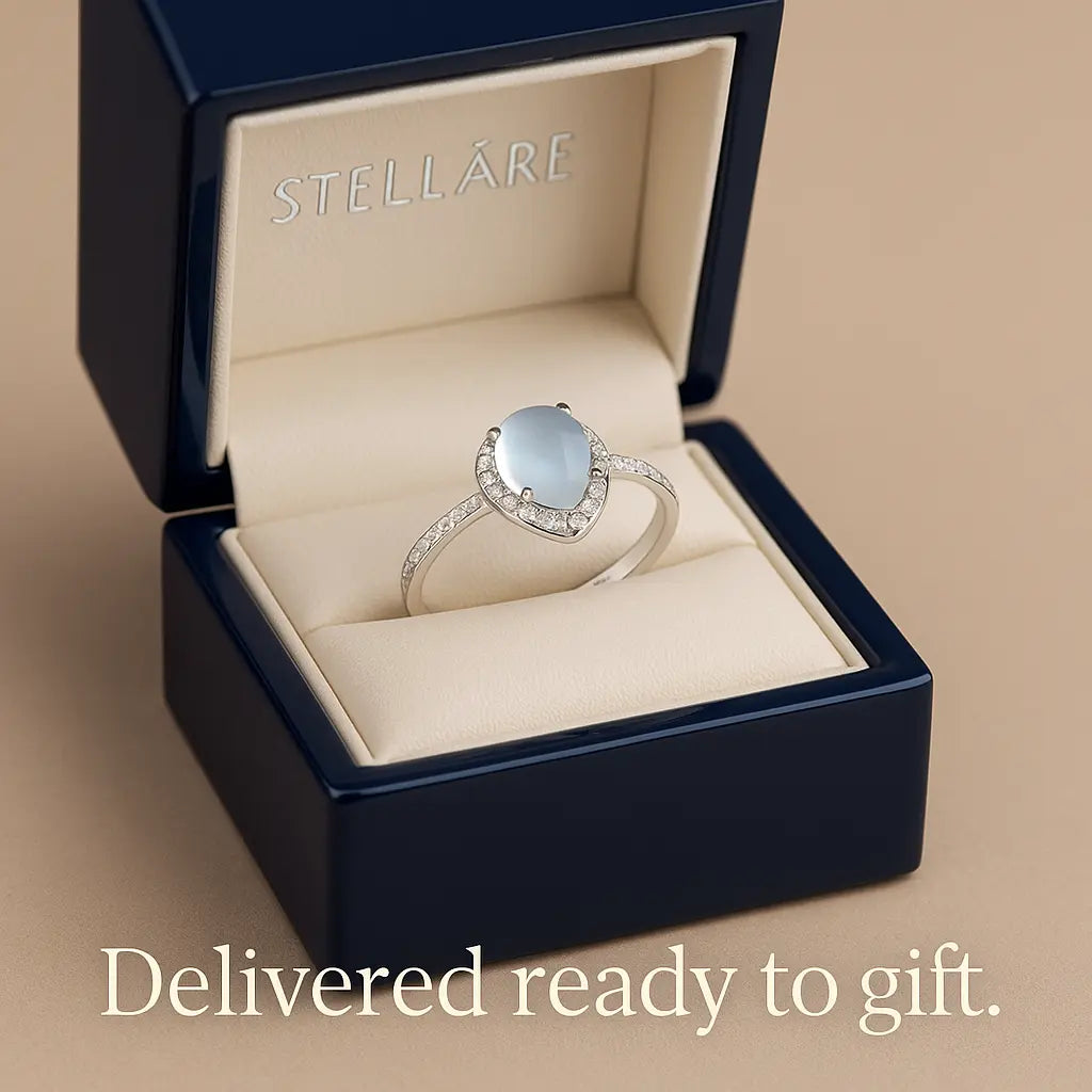 925 Sterling Silver Moonstone Ring