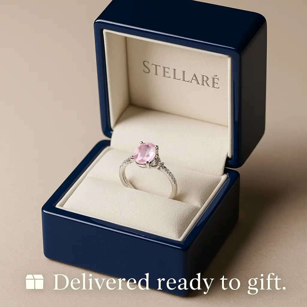 925 Sterling Silver Pink Amethyst Ring