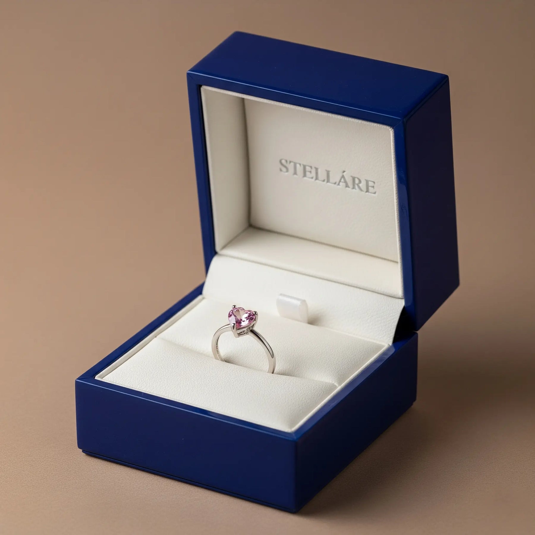 925 Sterling Silver Pink Heart Ring