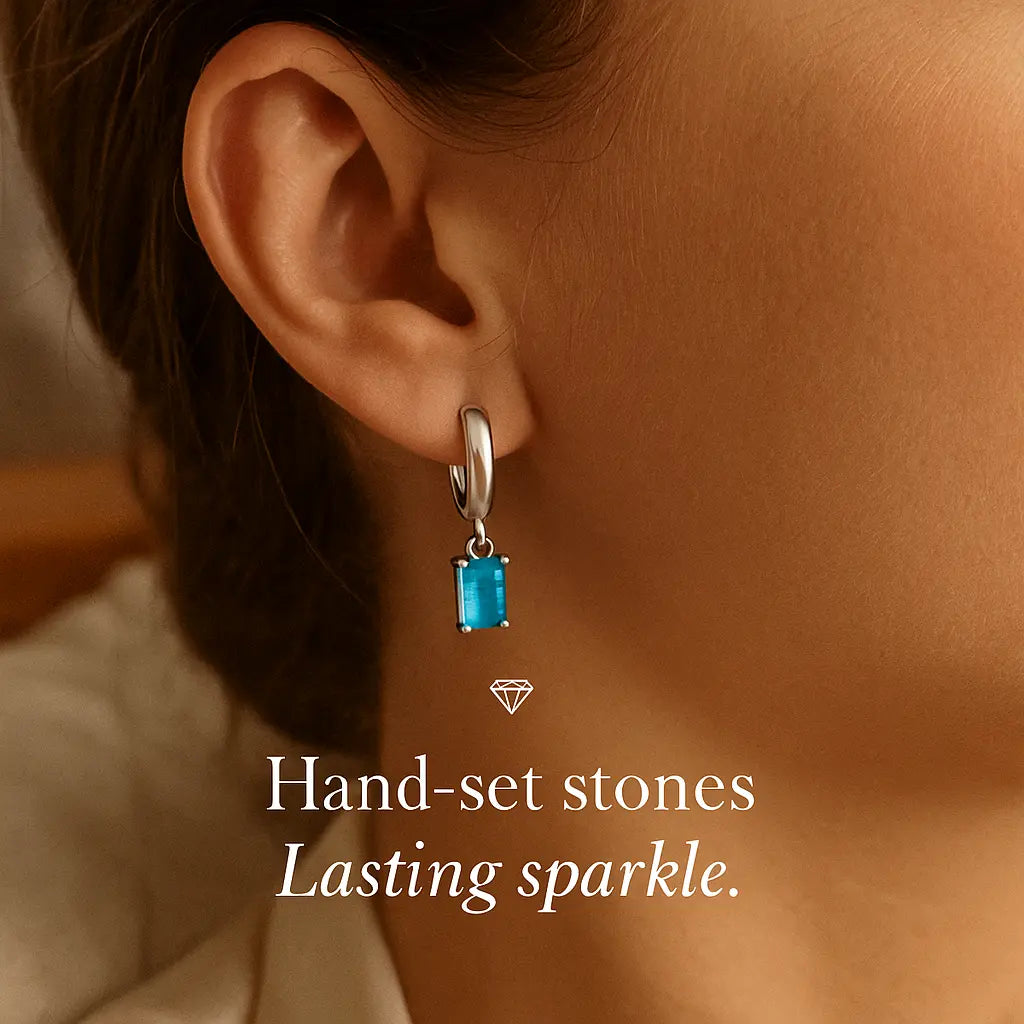 Turquoise Elegance 925 Silver Earrings