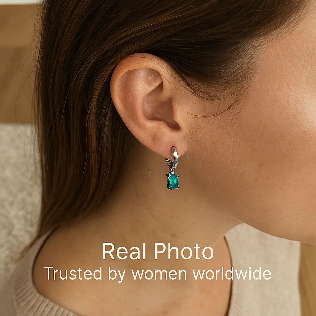 Turquoise Elegance 925 Silver Earrings