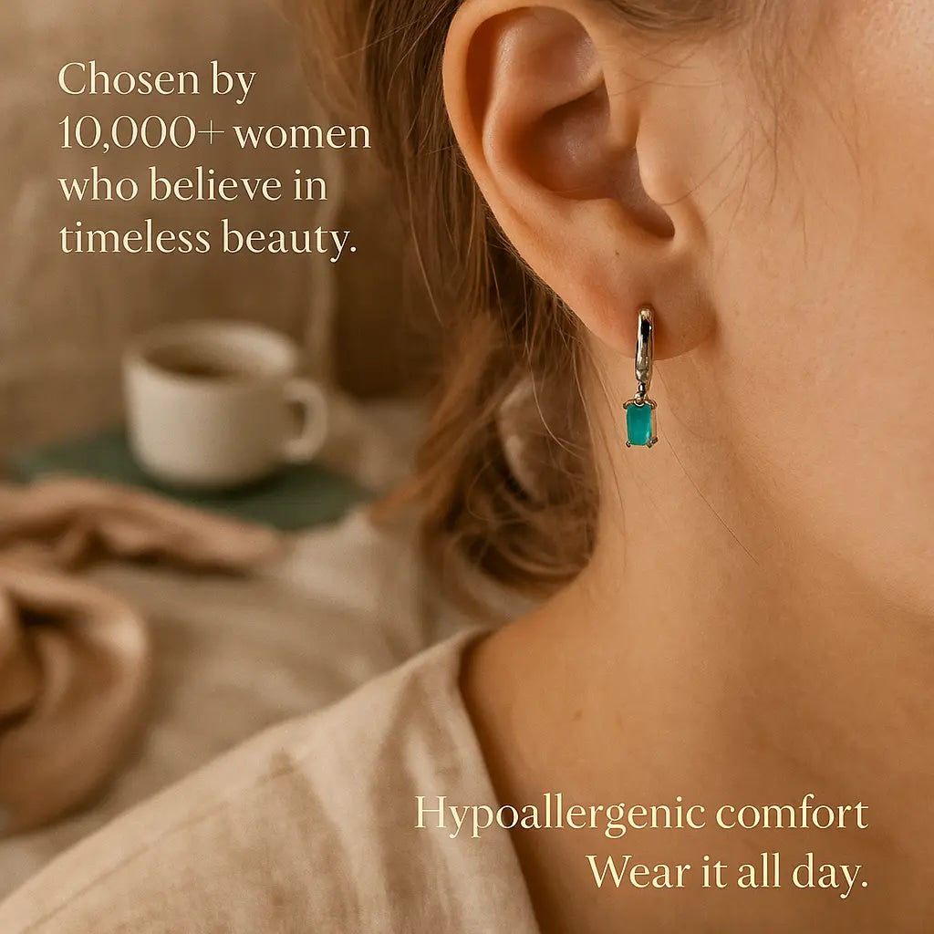 Turquoise Elegance 925 Silver Earrings