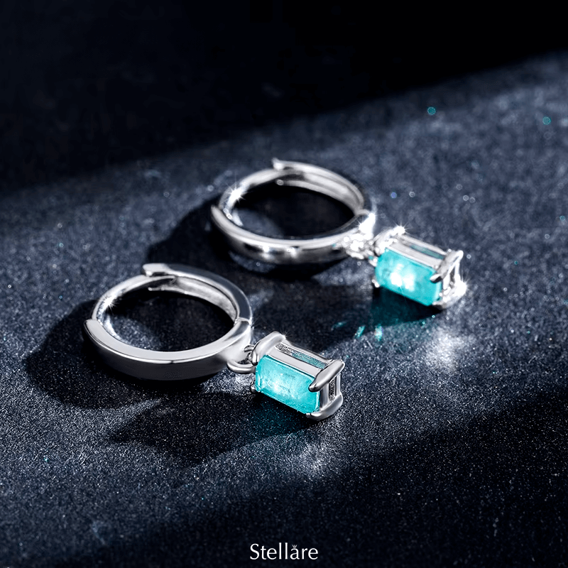 Sterling silver drop earrings with vibrant turquoise gemstones – elegant, dainty and perfect for daily wear or special occasions