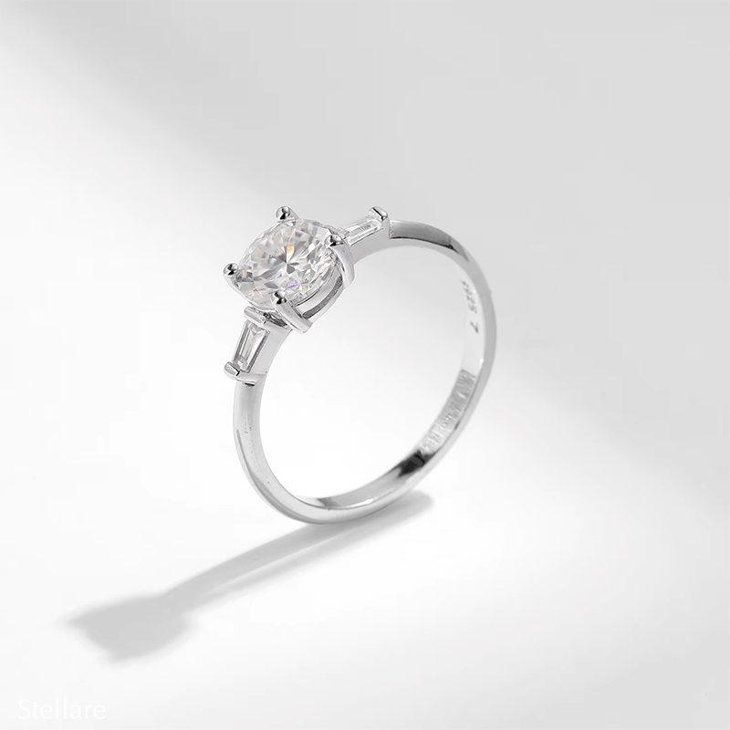 Timeless elegance ring in sterling silver displayed on white background