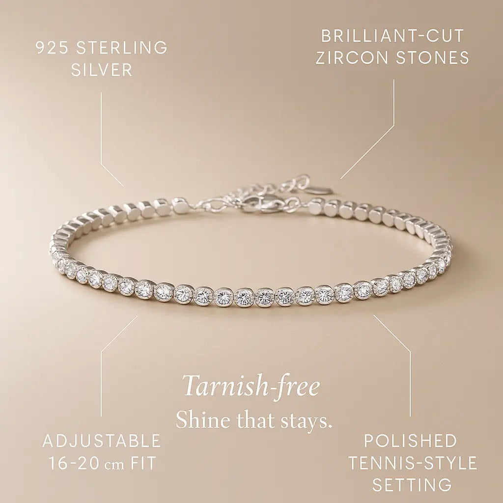 Zirconia Brilliance Bracelet in 925 Silver