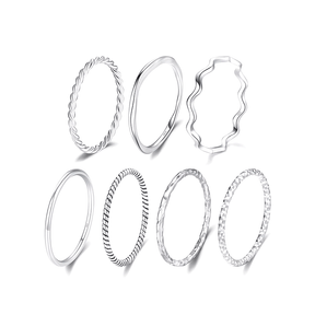 Collection of Minimal Rings in 925 Silver