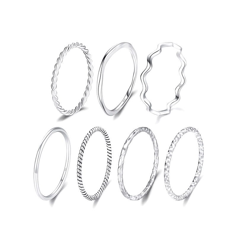Collection of Minimal Rings in 925 Silver