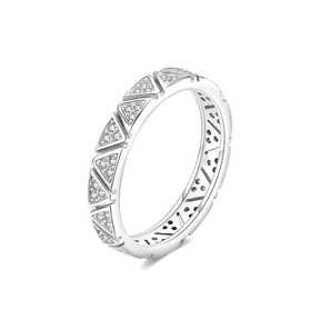 925 sterling silver rings collection featuring minimalist and delicate band designs with small zirconia details, displayed individually and in sets