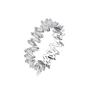 925 sterling silver rings collection featuring minimalist and delicate band designs with small zirconia details, displayed individually and in sets