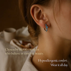 Turquoise Charm 925 Silver Earrings