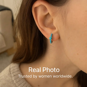 Turquoise Charm 925 Silver Earrings