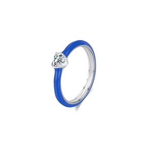 Vibrant candy-style rings in 925 sterling silver, available in multiple pastel colours with enamel finish and zirconia details, ideal for stacking or solo wear