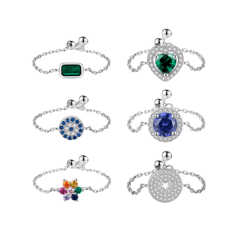 Chain Rings Collection in 925 Silver