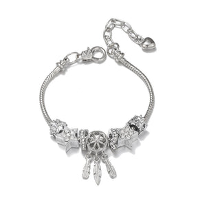 Dreamcatcher Charm Bracelet in 925 Sterling Silver