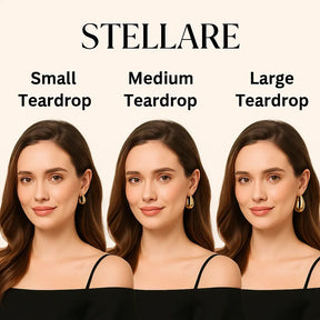 Gold & Silver Teardrop Earrings