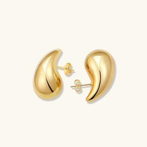 Gold & Silver Teardrop Earrings