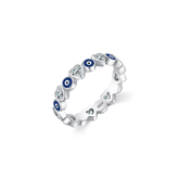 Collection of Greek Eye Rings in 925 Silver