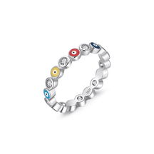 Collection of Greek Eye Rings in 925 Silver