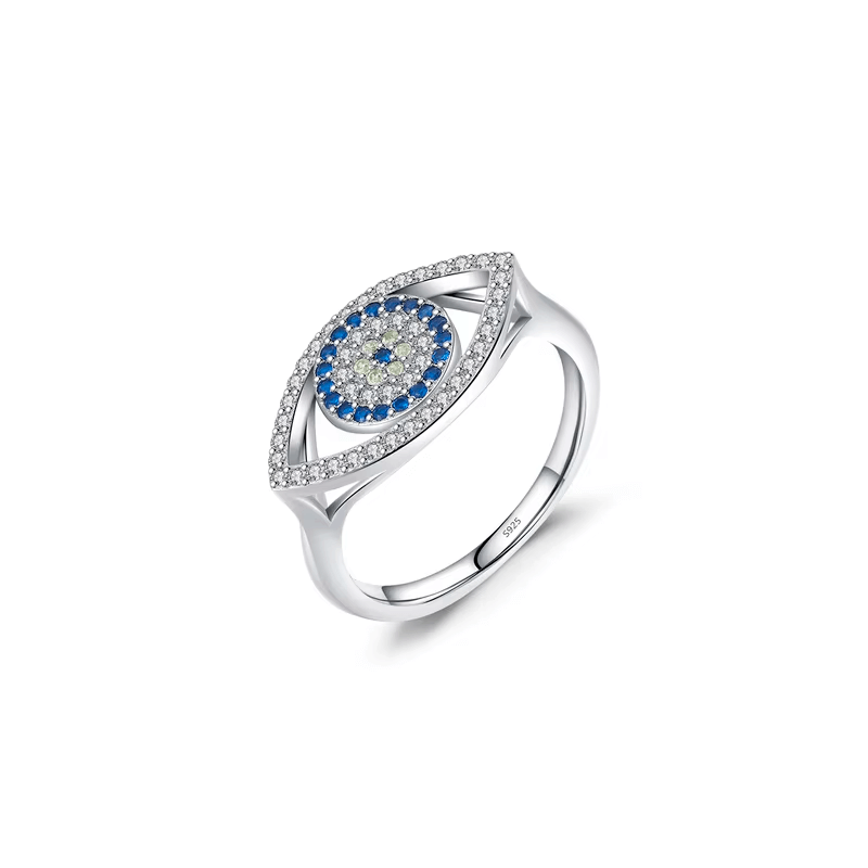Collection of Greek Eye Rings in 925 Silver