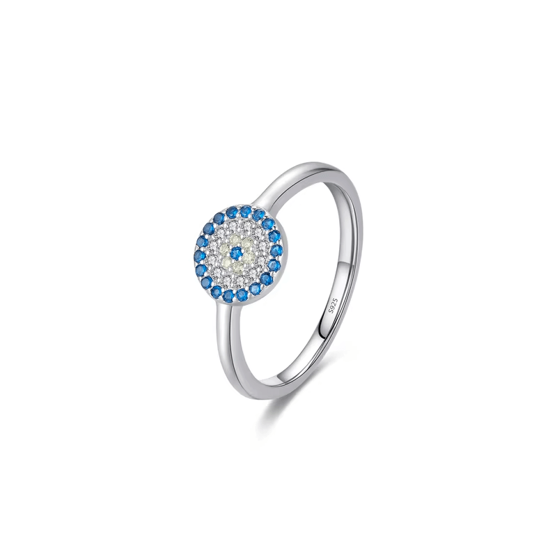 Collection of Greek Eye Rings in 925 Silver