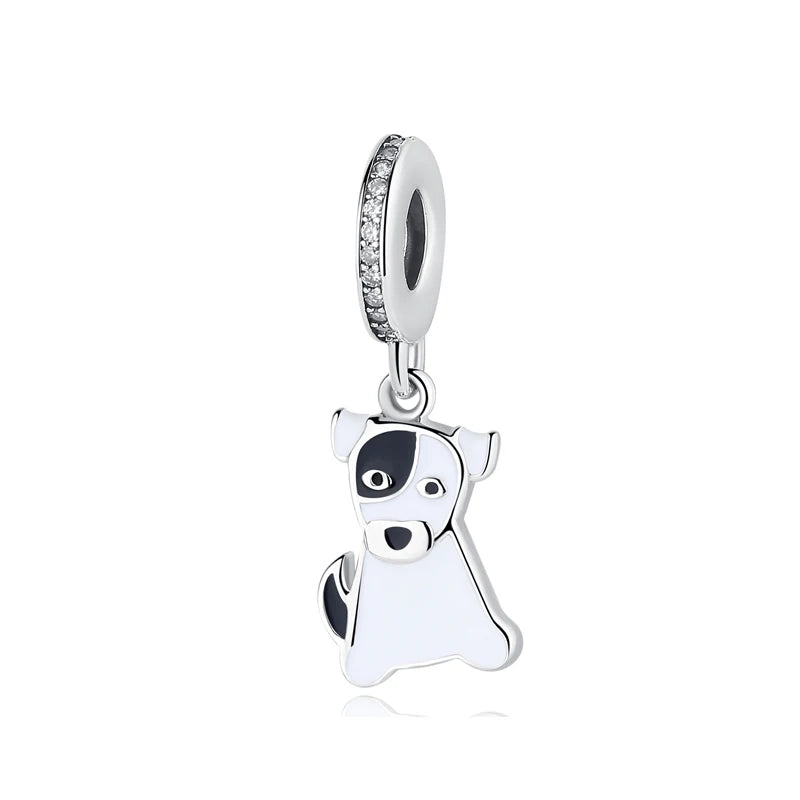 Pet Love Charm Set in 925 Sterling Silver – Paw Prints & Companions