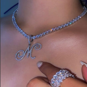Initial Tennis Pendant Silver 925 Stellare