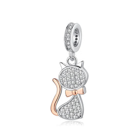 Pet Love Charm Set in 925 Sterling Silver – Paw Prints & Companions