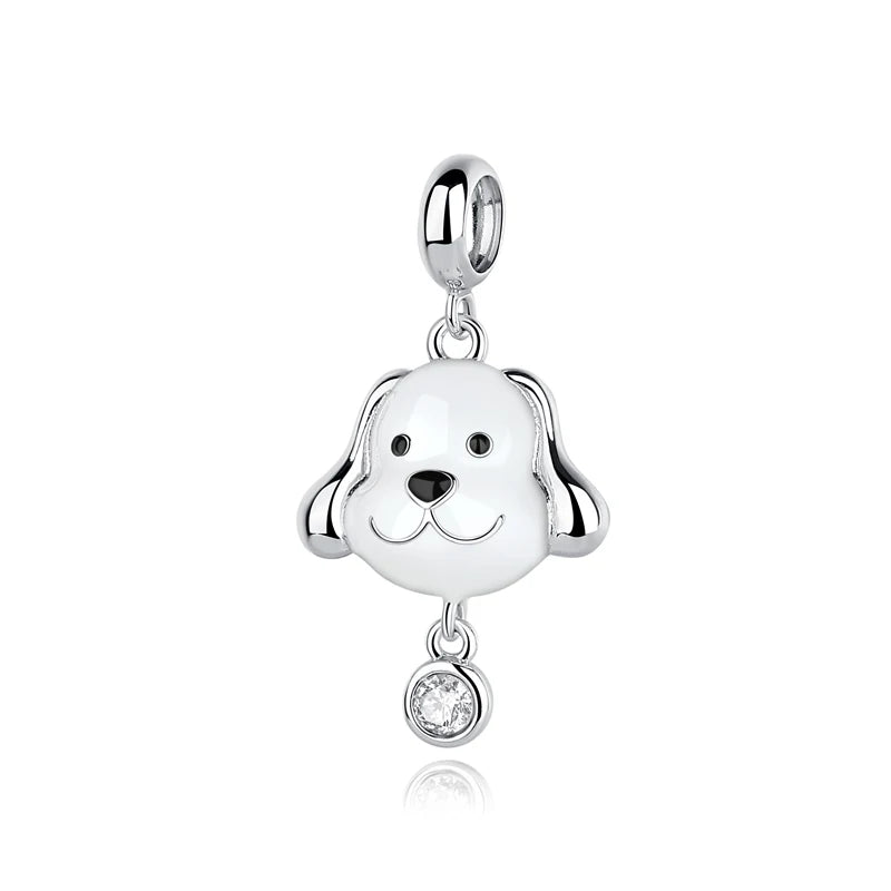 Pet Love Charm Set in 925 Sterling Silver – Paw Prints & Companions