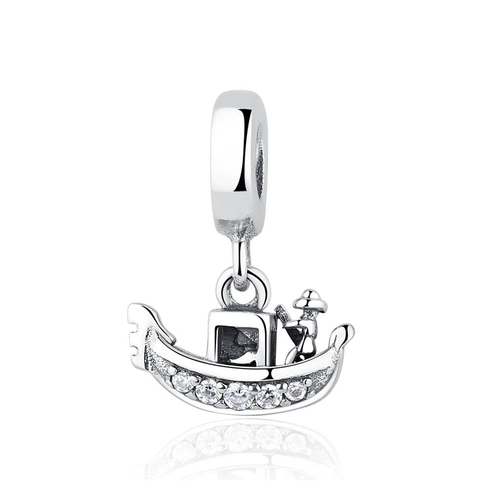 Travel Moments Charm Set in 925 Sterling Silver