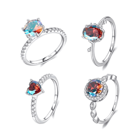 Rainbow Rings Collection in 925 Silver