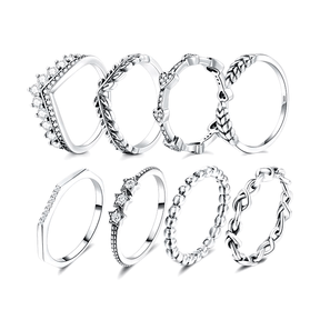 Royal Diadem Ring Collection in 925 Sterling Silver